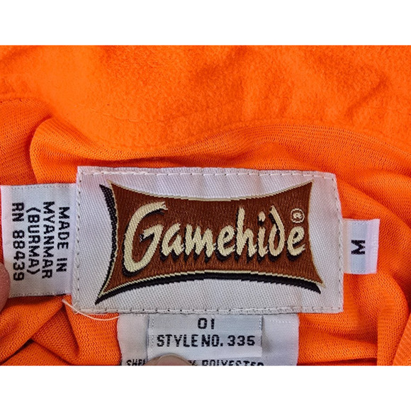 Gamehide Hunting Outdoor Shirt Men's M Orange Soft Fabric Button Down - Picture 3 of 16